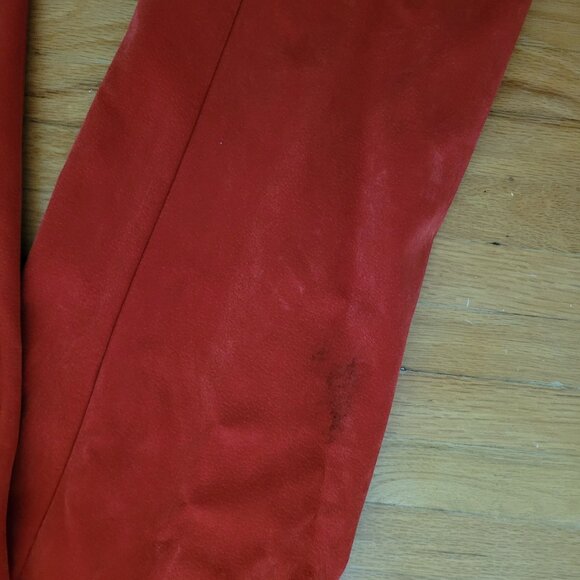 Matching Set! Red Suede Suit: Pants and Jacket - Picture 7 of 12
